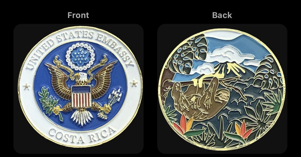 US Dept of State - United States Embassy Costa Rica Challenge Coin