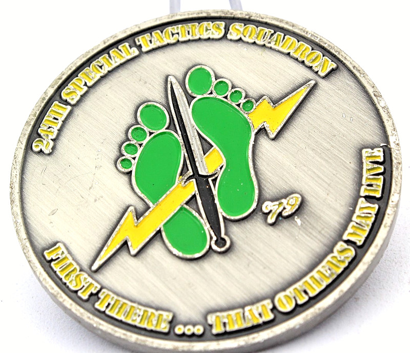 24th Special Tactics Squadron That Others May Live Challenge Coin 2" Copper gallery