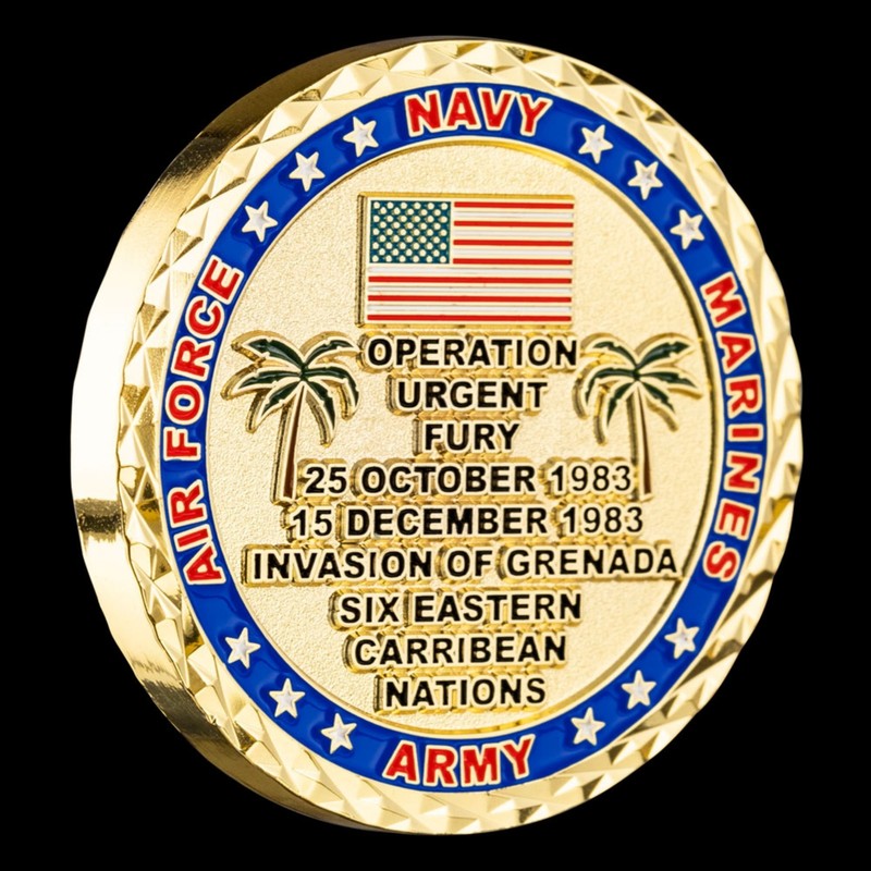 Operation Urgent Fury Invasion of Grenada Challenge Coin gallery