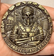 💥K9 Sheriff Police Narcotics Apprehension Skull Challenge Coin Gold Serial #/65