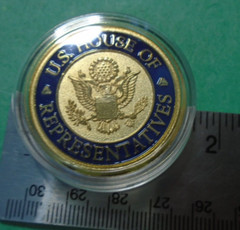 CHALLENGE COIN US HOUSE OF REPRESENTATIVES In Plastic Case EUC No Name