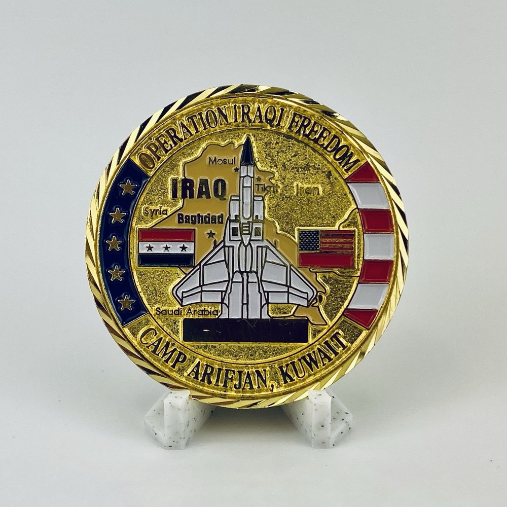 Operation Iraqi Freedom Camp Arifjan Kuwait Challenge Coin One Team Fight