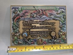 7”x5”Massive USN Challenge Coin – Shellback Certificate Coin (golden version)