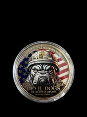 U.S. Marine Corps 250th Anniversary Challenge Coin Semper Fidelis Devil Dogs-New