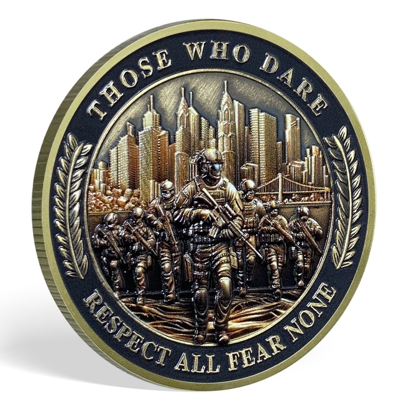 SWAT Challenge Coin - "Respect All Fear None" Counter-terrorism Force Souvenir gallery
