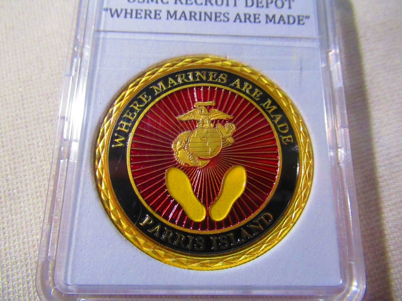 PARRIS ISLAND - USMC RECRUIT DEPOT Challenge Coin gallery