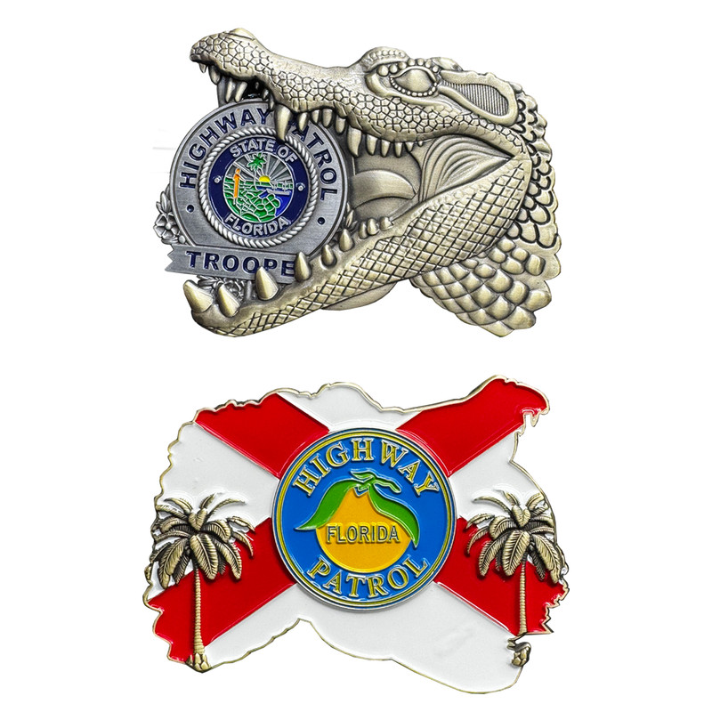 BL14-7 Florida Highway Patrol FHP State Trooper Challenge Coin Alligator Alcatra gallery