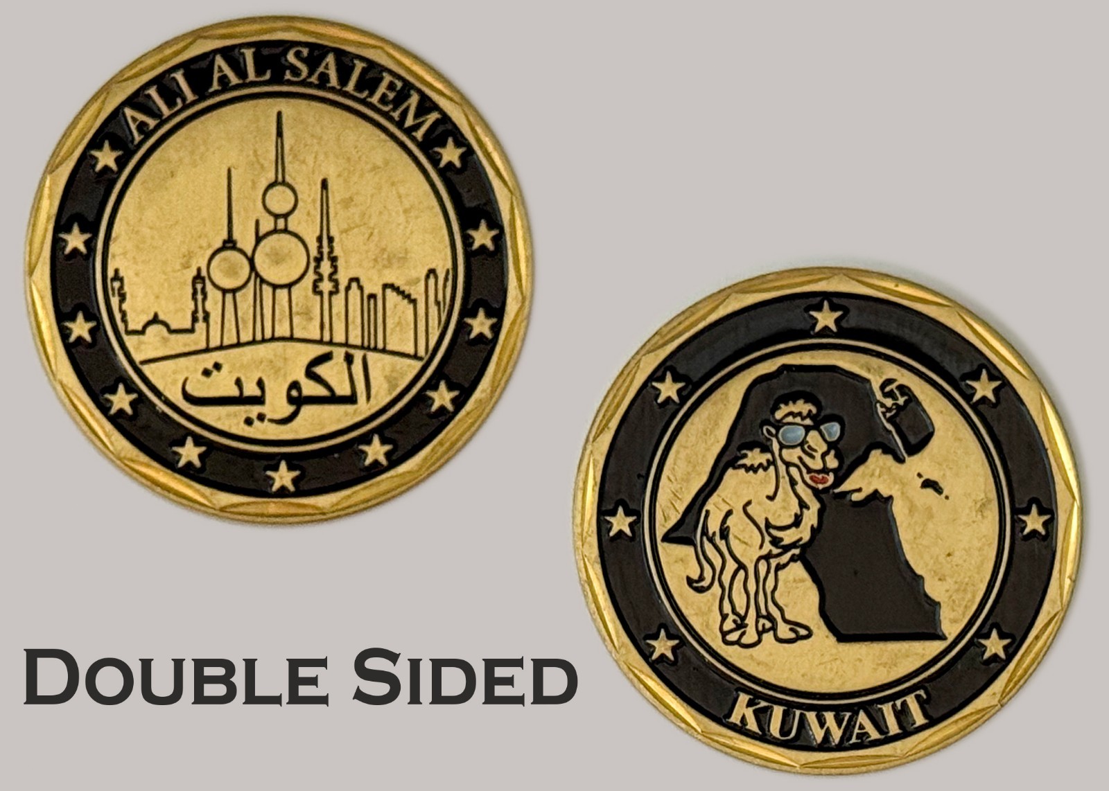 Ali Al Salem Air Base Kuwait Camel Challenge Coin J#9 gallery