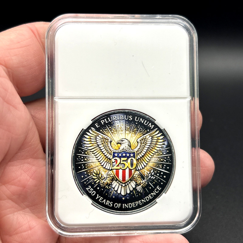 Lady Liberty *250TH ANNIVERSARY USA* 1776-2026 Commemorative Rep Coin w Case gallery