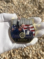 Donald Trump Fight Shooting Assassination Challenge Coin – MAGA – ONLY 100 MADE