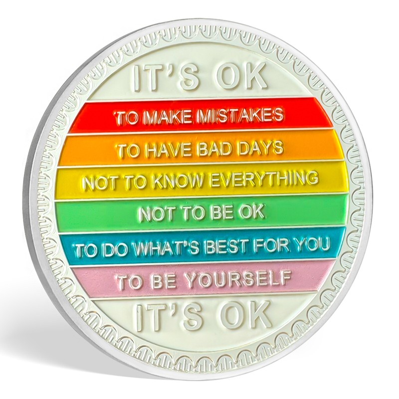 Funny Challenge Coin - Mental Health Matters - Motivational Coin With Mental gallery