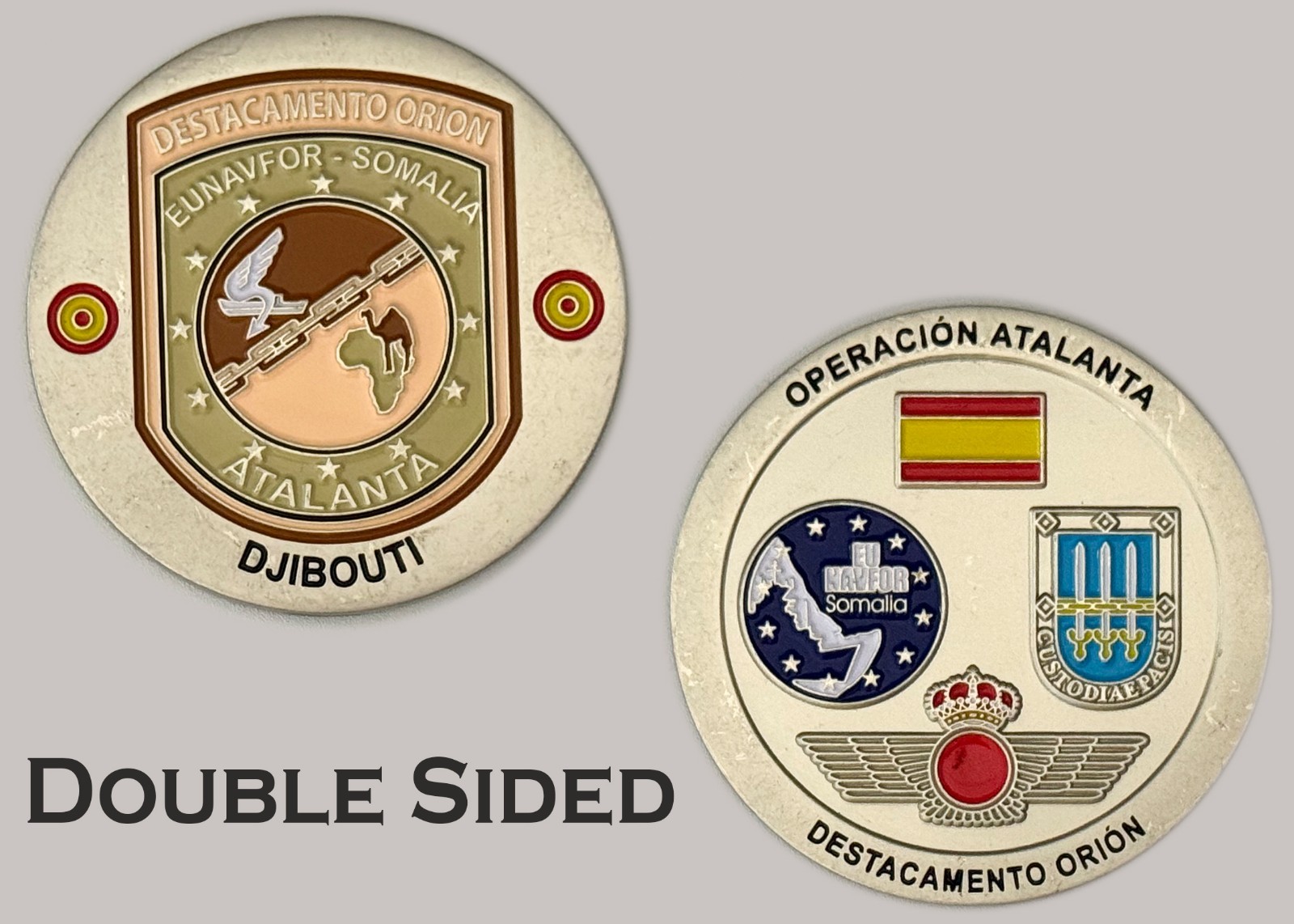 Spanish EUFOR Somalia Atlanta Operation Challenge Coin J#1 gallery