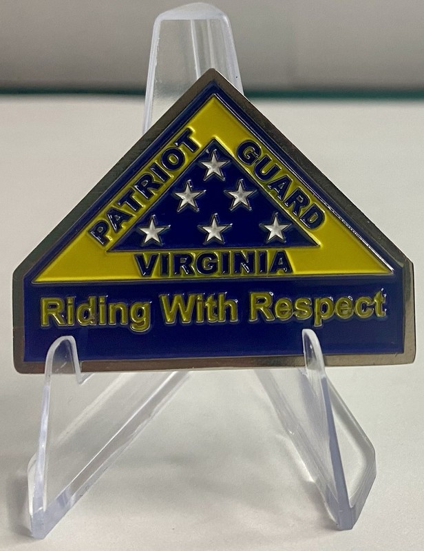 Rare Vintage Patriot Guard Rider Virginia Challenge Coin Navy Military Authentic gallery