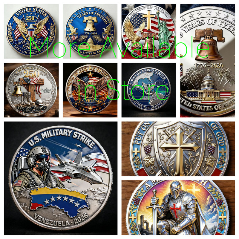 250 Years Freedom US Veteran Christian Challenge Coin 1776-2026 Patriotic Gift gallery