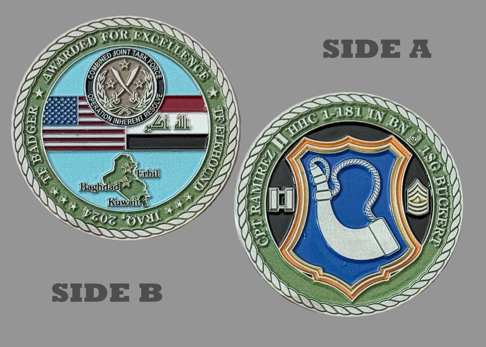 Operation Inherent Resolve Iraq 1-181 Infantry Battalion Challenge Coin 1#28 gallery
