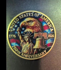 USA 250th Anniversary Freedom Commemorative Coin Set Collectible Medal in case