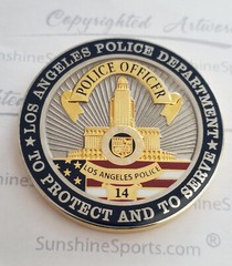 Los Angeles Police VENICE BEACH challenge coin. new 1.75 LAPD, FBI, LASD, CHP