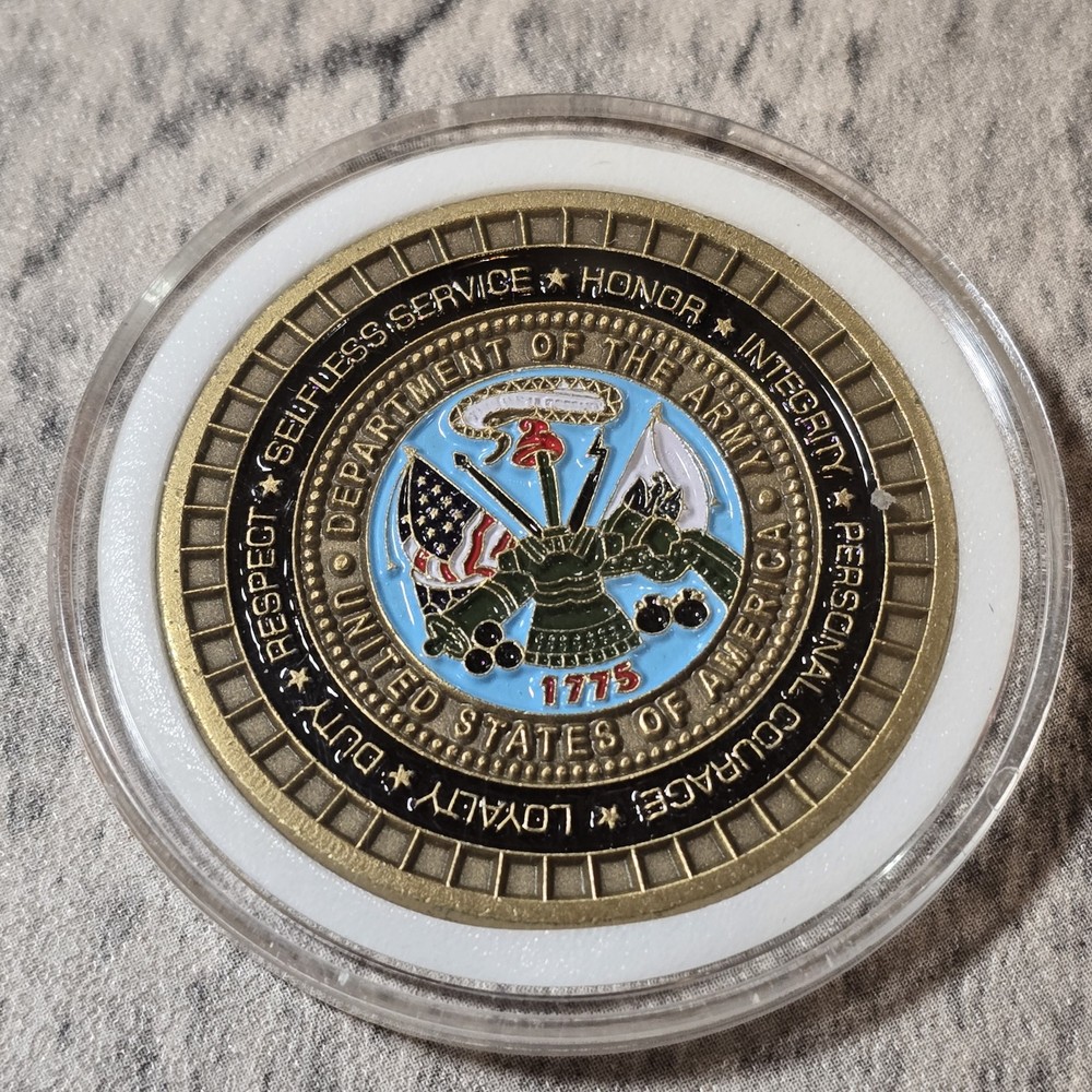 Corporal Department Of The Army Challenge Coin In Plastic Case Rare