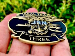 Navy Seals Savage Seal Team 3 NSW Trident Punisher Skull Frog Challenge Coin CPO