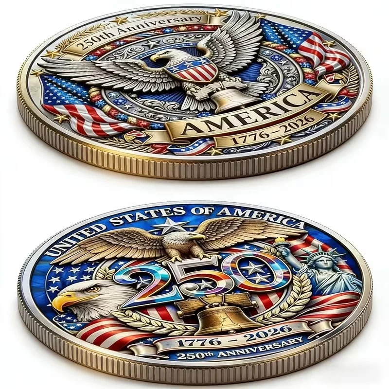 American 250th Anniversary Commemorative Coin in Plastic Case Free Shipping gallery