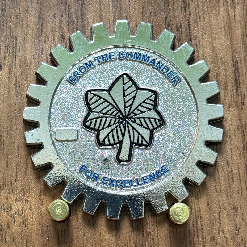 Gear Shaped Making The Unknown Happen Commander Challenge Coin W#2 gallery