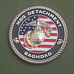 MARINE SECURITY GUARD DETATCHMENT , BAGHDAD IRAQ CHALLENGE COIN