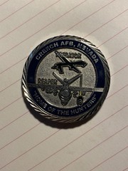 challenge coin Creech Air Force Base in Nevada, “Home of the Hunters”.