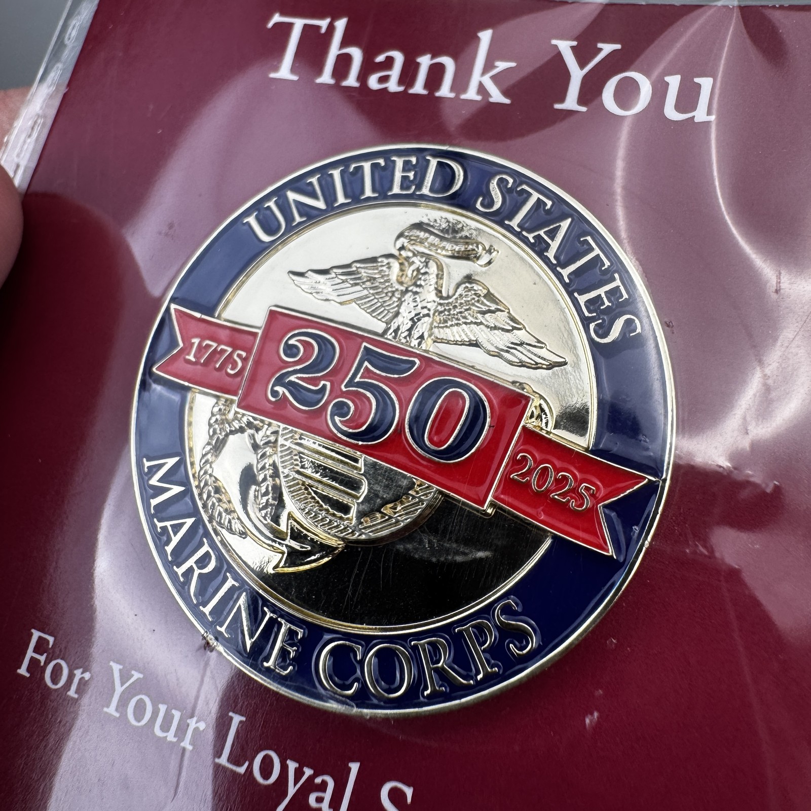 USMC 250th Anniversary 2025 Marine Corps Heritage Foundation Challenge Coin gallery