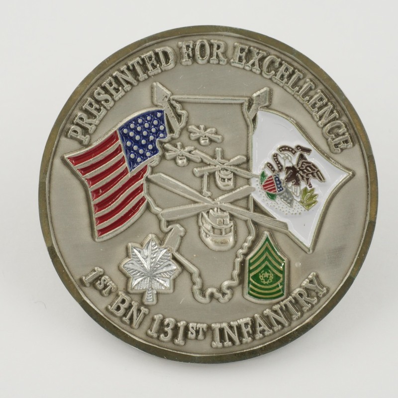 [561] 1st BN 131st Infantry Challenge Coin – First Illinois "Second to None" gallery