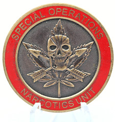 Special Operations Narcotics Unit Skull Challenge Coin 1.5” Tactical