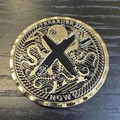 Treasure Now The Abyss V3 Coin Shiny Gold Brass (Petes Pirate Life, EDC Coins)