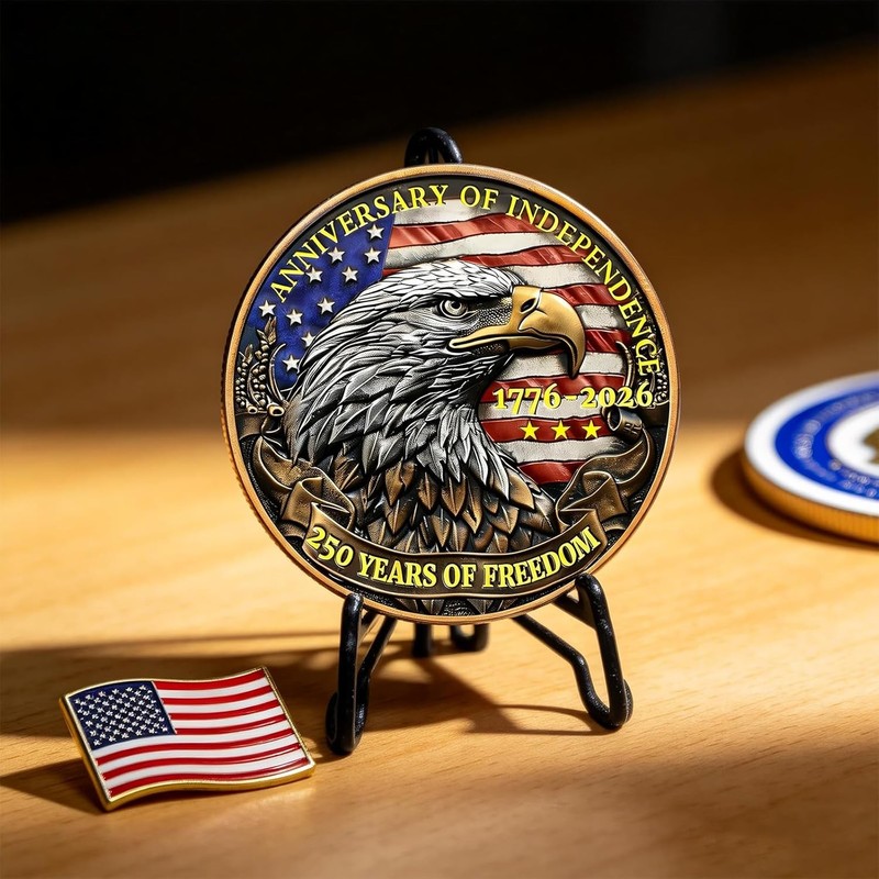 250th USA Anniversary Challenge Coin 1776 2026 Commemorative US Army Military gallery