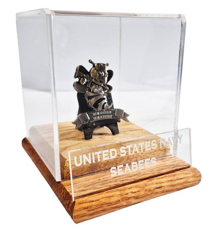 US Navy Seabees Challenge Coin Display w/ Coin Included 29 gallery