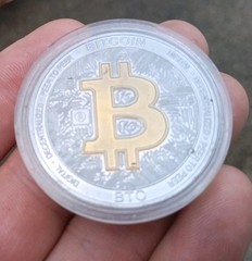 Physical Bitcoin : Fine Copper Commemorative Challenge Coin 🔥 Encased – Sharp