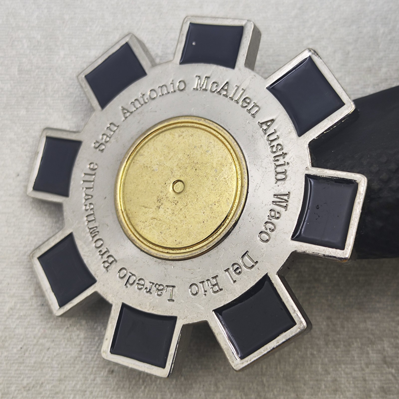 FBI Firearms Instructor Texas Gear Shaped Silver Challenge Coin gallery