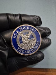 Saint michael the archangel challenge coin
