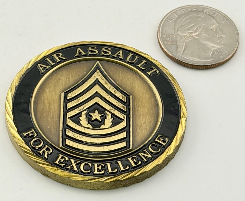 101st Airborne Division CSM Challenge Coin Air Assault Fort Campbell E-9 gallery
