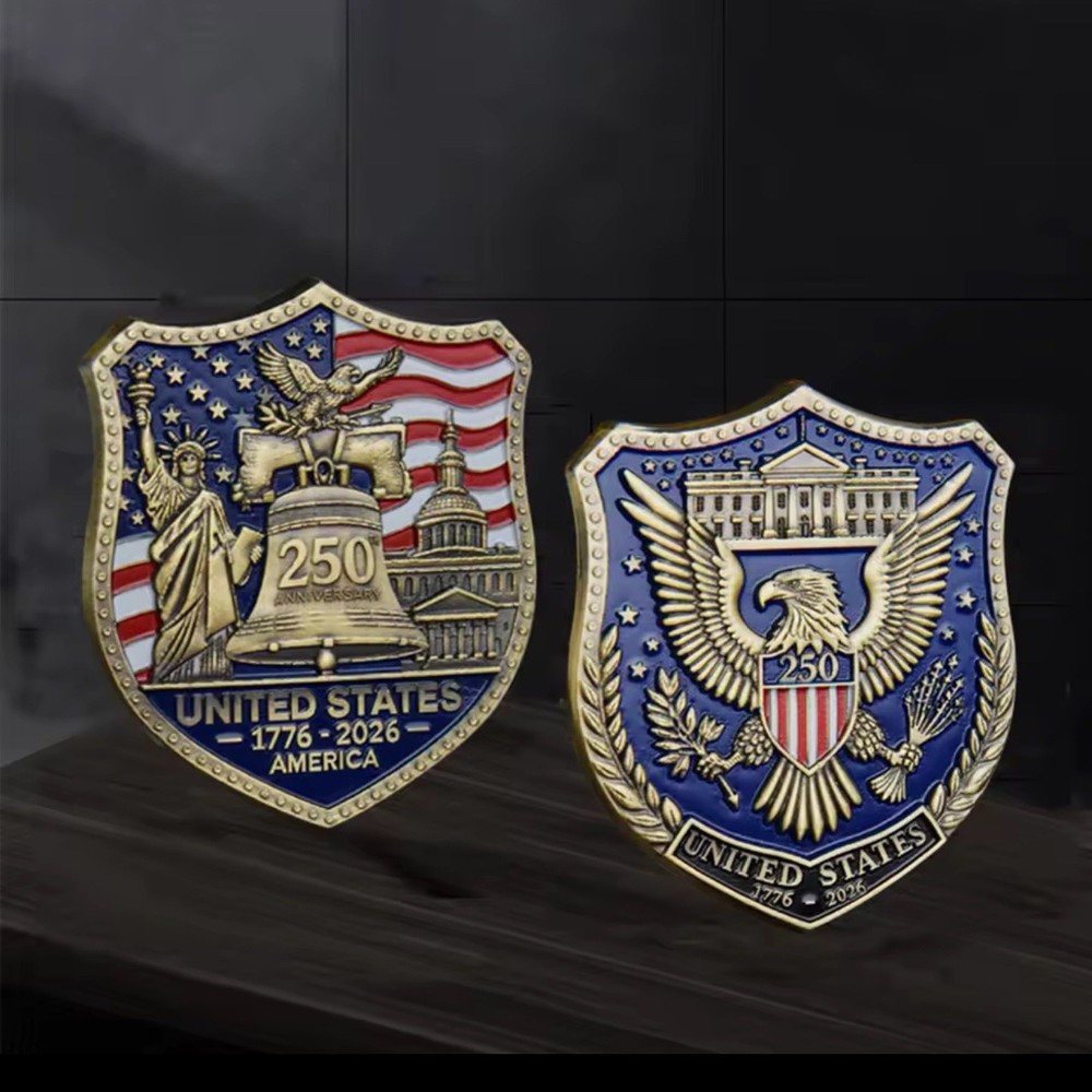 1pc 250th Anniversary U.S. Navy Shield Badge Challenge Coin