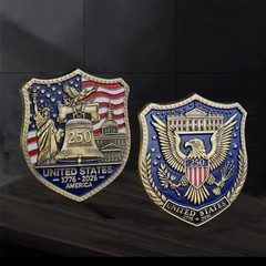 1pc 250th Anniversary U.S. Navy Shield Badge Challenge Coin