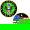 United States Army CHALLENGE COIN 1 5/8" TANK US FLAG CH1001 gallery