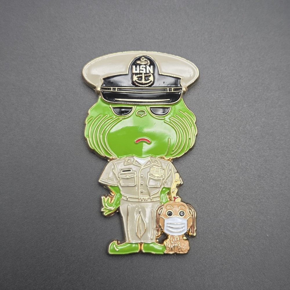 US Navy Chief Grinch Challenge Coin FY21 Tis The Season Christmas CPO Coin #491