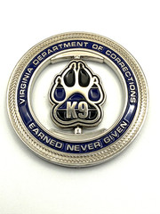 F29 Virginia Department of Corrections K9 Unit Prison Police Challenge Coin