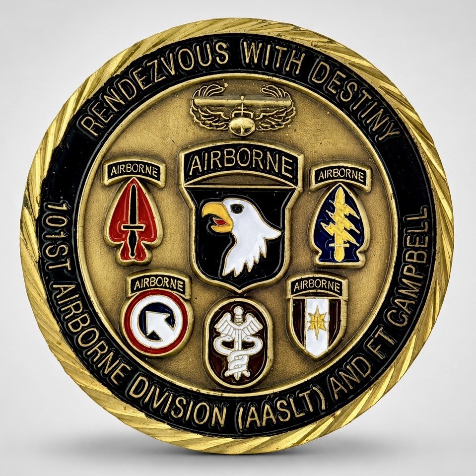101st Airborne Division CSM Challenge Coin Air Assault Fort Campbell E-9