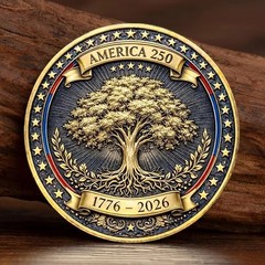 America 250 Challenge Coin 1776-2026 Patriotic Commemorative Coin