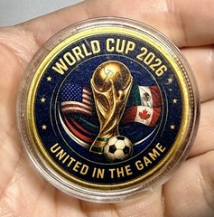 💥World Cup 2026 United In The Game In Clear Protective Case Challenge Coin