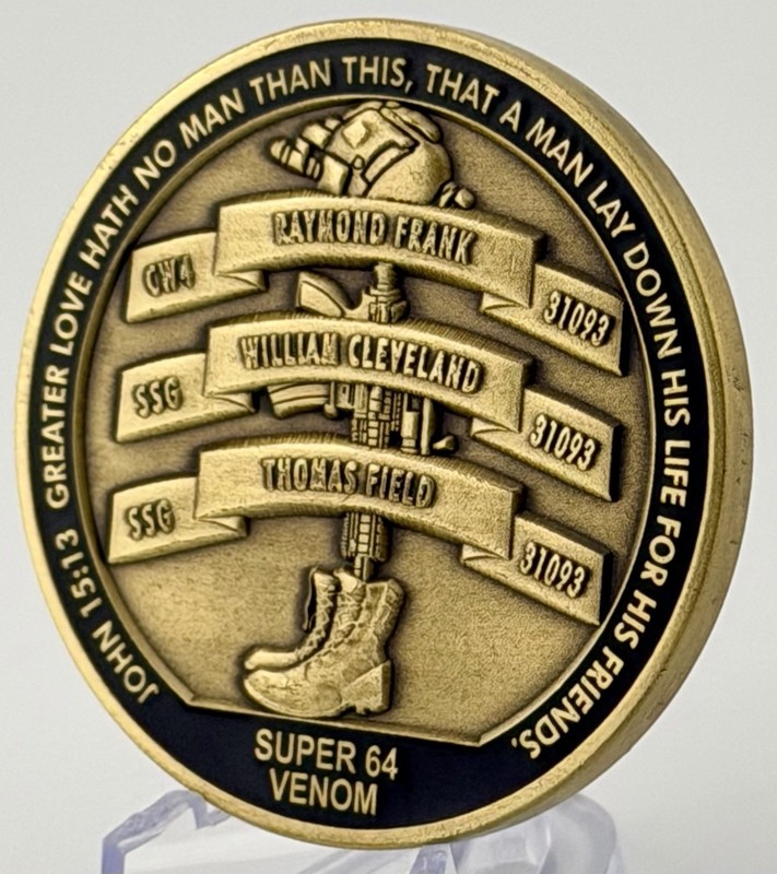 RARE 160th SOAR Night Stalkers Super 64 Venom Mogadishu Memorial Challenge Coin gallery