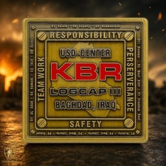KBR LOGCAP III Baghdad Iraq SR Project Manager OIF Army Division Challenge Coin