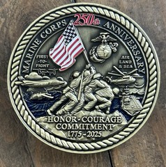 United States Marine Corps 250th Anniversary Challenge Coin 2025 USMC