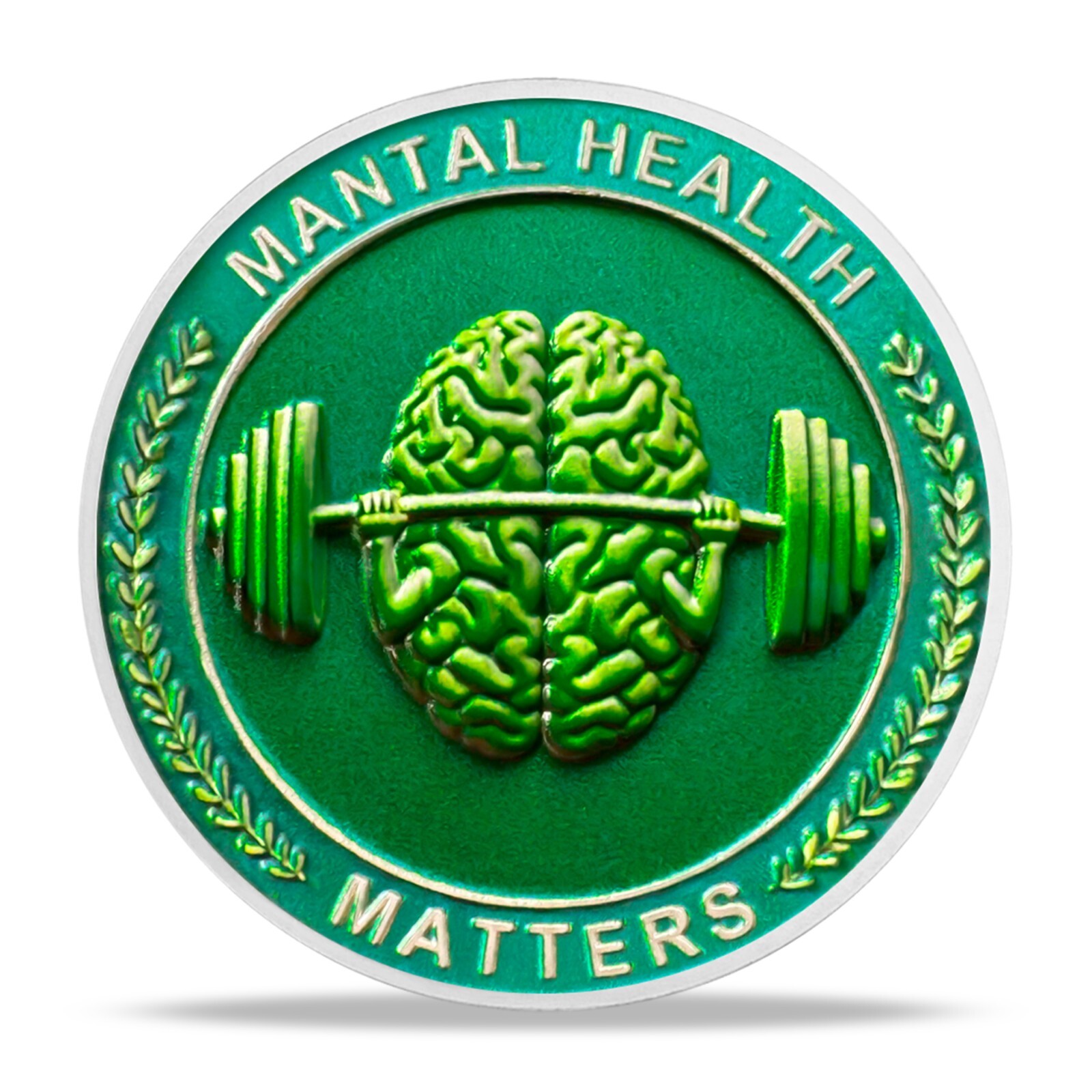 Funny Challenge Coin - Mental Health Matters - Motivational Coin With Mental gallery