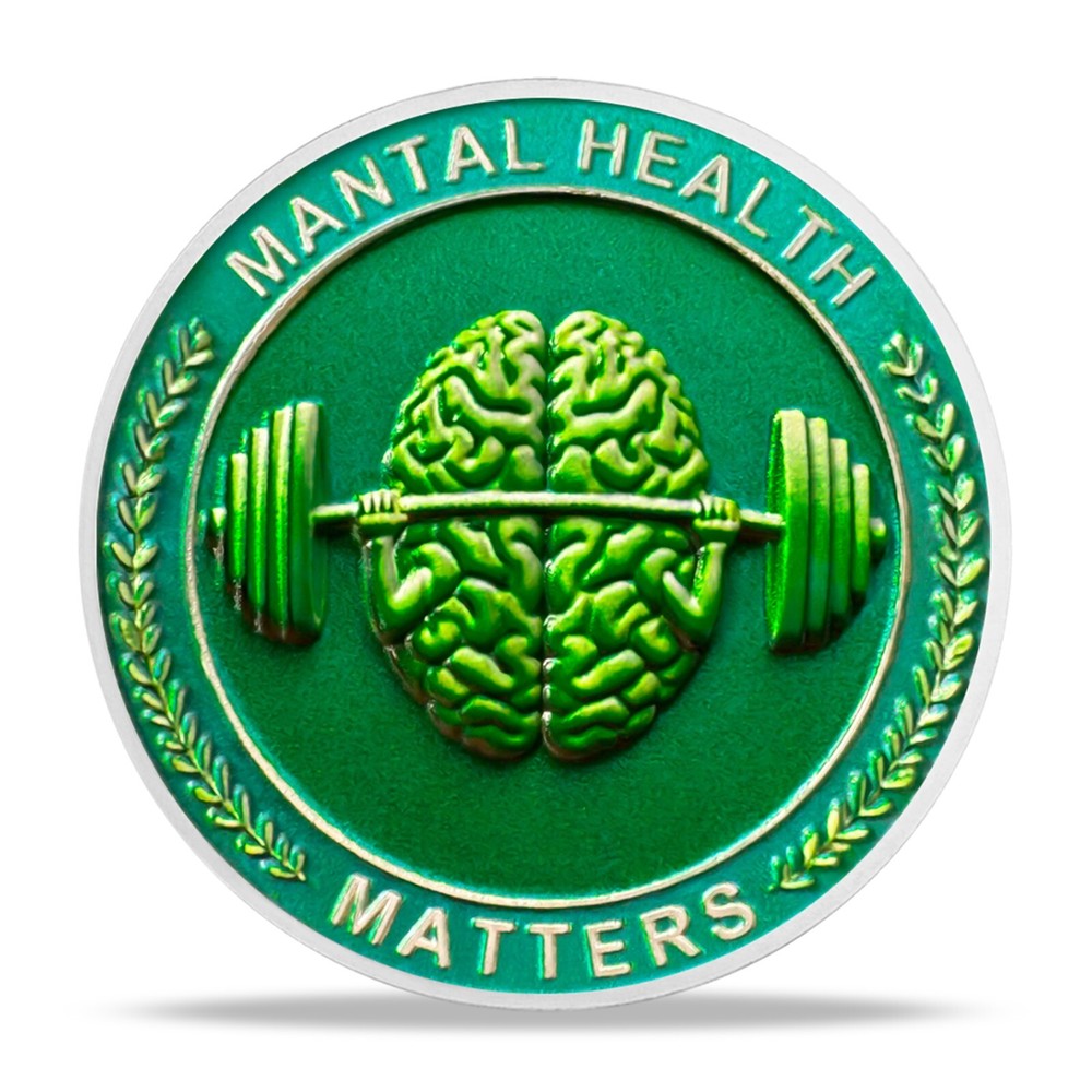 Funny Challenge Coin - Mental Health Matters - Motivational Coin With Mental